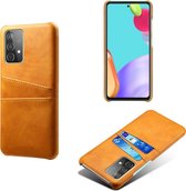 Backcover met Opbergvakjes + PMMA Screenprotector voor Samsung Galaxy A52 4G/5G / A52s 5G _ Bruin