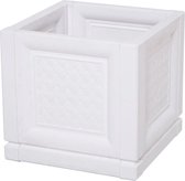 Nancy's Atascotica Plantenbak - Tuinbed - Bloembak - Verhoogd Bed - 2 Patronen - Wit - PP - 30 x 30 x 29 cm
