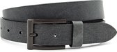 Thimbly Belts Leren kinderriem grijs - heren en dames riem - 3.5 cm breed - Cognac - Echt Leer - Taille: 70cm - Totale lengte riem: 85cm