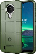 Nokia 1.4 Hoesje - Mobigear - Rugged Shield Serie - TPU Backcover - Groen - Hoesje Geschikt Voor Nokia 1.4