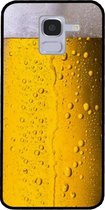 - ADEL Siliconen Back Cover Softcase Hoesje Geschikt voor Samsung Galaxy J6 Plus (2018) - Pils Bier