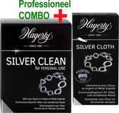 Hagerty Combo silver clean  - Professional - 170 ml +  Hagerty Silver Cloth 30x35 cm