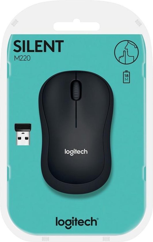 Logitech M220 Silent - Draadloze Muis - Grijs