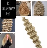 Vlechthaar braids Braiding hair 6 pakken deep wave Ocean wave 55cm zacht &klitvrij haar #22