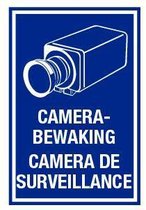 Camerabewaking / Camera de surveillance bord - kunststof 200 x 300 mm