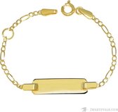 Juwelier Zwartevalk 9 Karaat Gouden Kinder Plaatarmband 13.171/9-11cm
