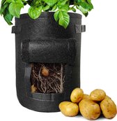 Design kweekzak vilt - 25 liter - Ø30 x 35cm met oogstluik - Aardappels, wortels of uien kweken - Aardappelzak, groeizak, plantenzak, wortelzak - Zelf groenten kweken