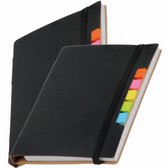 Pakket van 4x stuks schoolschriften/notitieboeken A5 gelinieerd - zwart - Inclusief pen
