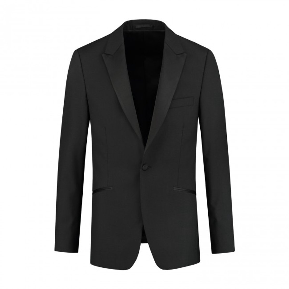 GENTS - Jas smoking punt - Wolblend - Zwart - Maat 56/3XL