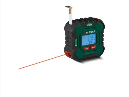 PARKSIDE® Laser-afstandsmeter met rolmaat - 50 meter - Rolbandmaat met  automatisch... | bol.com