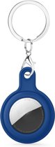 By Qubix - AirTag case gel series - sleutelhanger met ring - donkerblauw