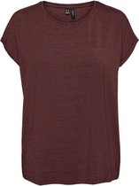 Vero Moda T-shirt Vmlava Plain Ss Top Lurex Strip Ga 10250488 Port Royale/gold Lurex Dames Maat - S