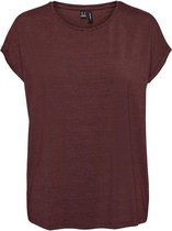 Vero Moda T-shirt Vmlava Plain Ss Top Lurex Strip Ga 10250488 Port Royale/gold Lurex Dames Maat - XL