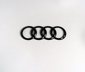 AUDI logo zwart achterklep | Hoogglans zwarte ringen | Achterzijde | Geschikt voor Audi A6 - Q3 - Q4 - Q5 - Q7 - E-TRON| Auto accessoires
