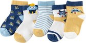 Winkrs - Baby Sokken met robots - Maat 19/20 - Jongens sokjes 6 tot 18 Maanden