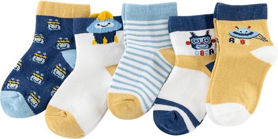 Onafhankelijk binnenkort De Winkrs - Baby Sokken met robots - Maat 19/20 - Jongens sokjes 6 tot 18  Maanden | bol.com