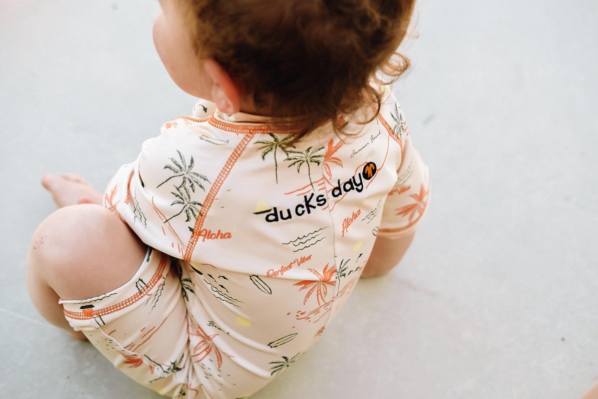 Ducksday - zwempak voor baby en peuter - UV - werend - UPF50+ - unisex - Waikiki - 3 jaar — afbeelding 8