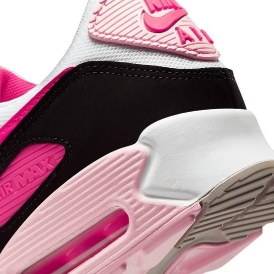 Nike Air max 90- dames sneaker-wit/roze/zwart maat 40 | bol.com