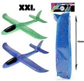 AIR XXL Foam vliegtuig per set van 2 stuks 47 cm  Groen en Blauw xxl