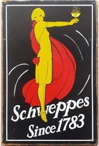 Wandbord - Schweppes Since 1783 - leuk voor thuis of in cafe / pub
