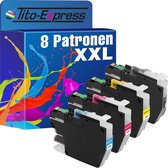 PlatinumSerie 8x inkt cartridge alternatief voor Brother LC3217
