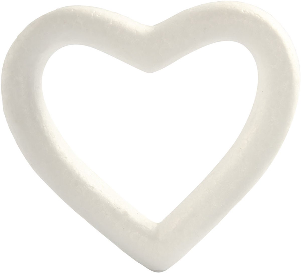 Hart, H: 12,5 cm, D: 2,5 cm, B: 13,5 cm, wit, 1 stuk