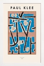 JUNIQE - Poster in houten lijst Klee - Untitled -20x30 /Blauw & Bruin