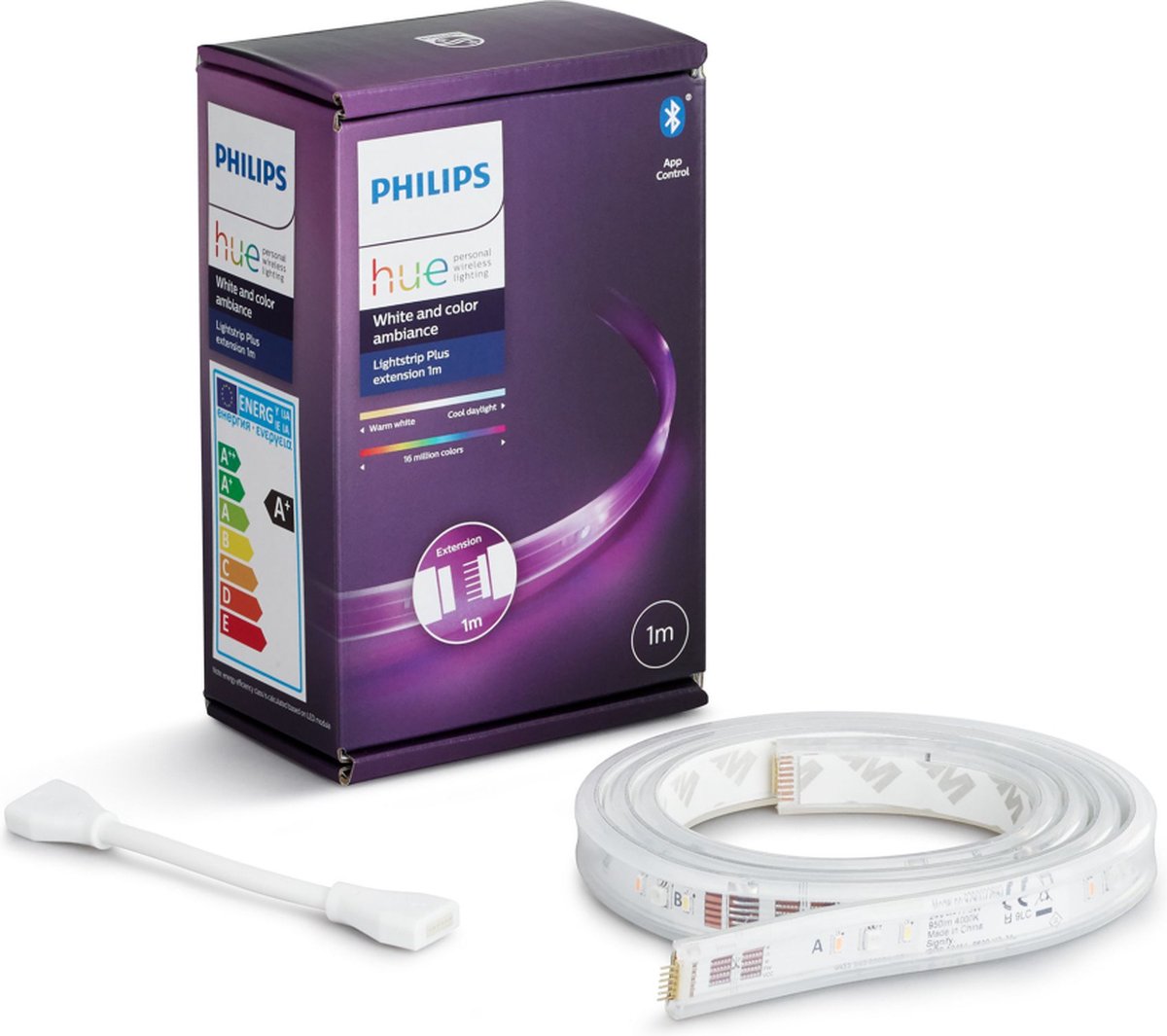 Misleidend sector Maken Philips Hue Lightstrip Plus uitbreiding 1 meter - Wit en gekleurd licht -  Wit - 11,5W... | bol.com