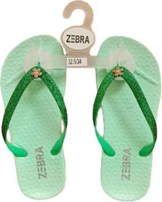 Meisjes slipper - Glitter Mint - 32.5/34 | bol.com