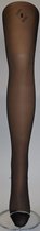 Panty - Maillot 15 DEN - MONA - 6 STUKS - Prachtige dunne lycra panty - zit perfect - maat XL + tussenstuk - kleur:  Zwart