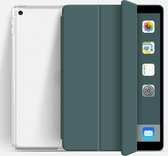 Ipad air 4 transparant 2020 - 10.9 inch – Ipad hoes – soft cover – Hoes voor iPad – Tablet beschermer - donker groen