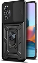 Voor Geschikt voor Xiaomi Redmi Note 10 Pro Sliding Camera Cover Design TPU + PC-beschermhoes (zwart)