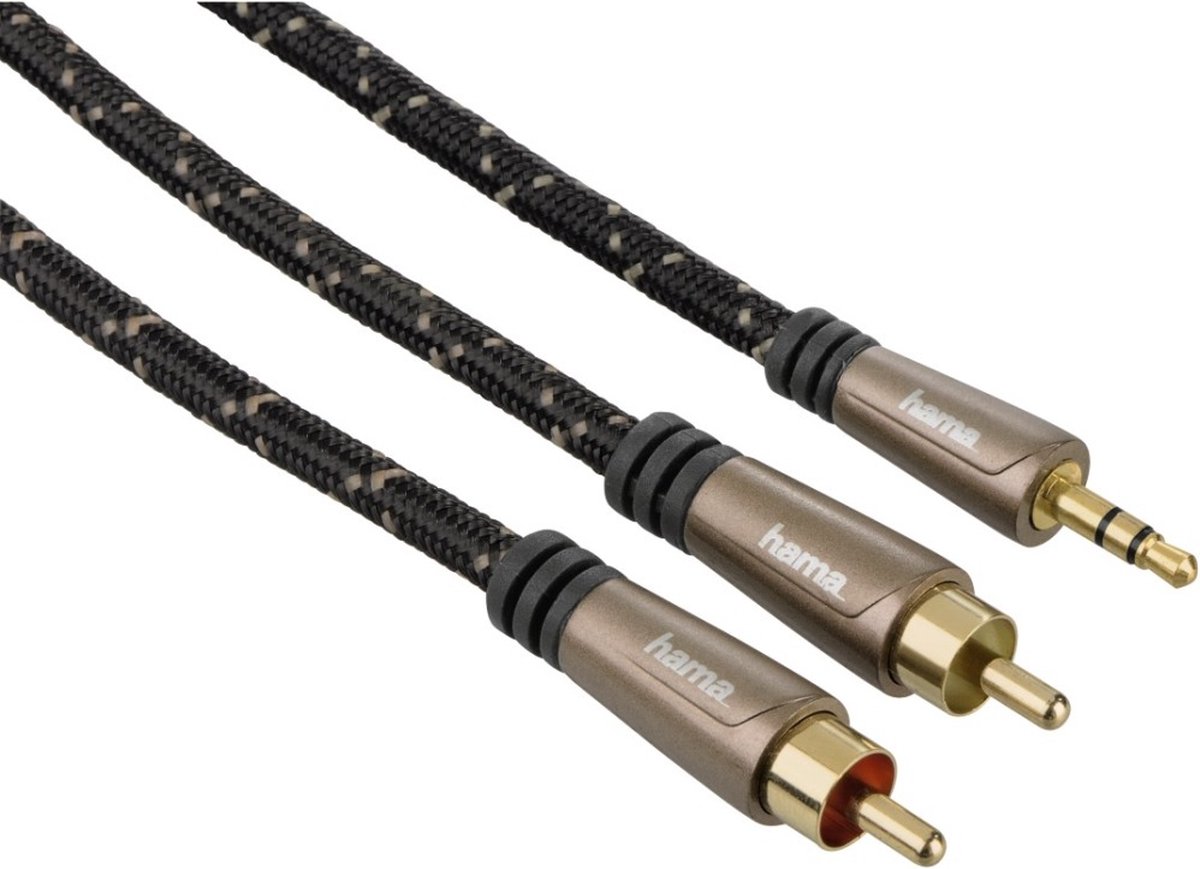 Hama audiokabel 3,5mm jack - 2 cinch 3.0m, 5ster