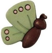 Spring fling knoop vlinder groen, 2.0 cm x 2.5 cm, 3 stuks
