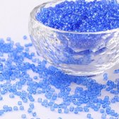 Rocaille's transparant, licht blauw, 2 mm, 20 gram