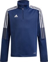 adidas - Tiro 21 Warm Top Youth - Voetbaltrui Kinderen - 152 - Blauw