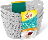 SET 3 PANELEN oval / ASA GRAY 1.5L 7 HOUSE