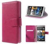 HTC One MAX Hoesje Wallet Case Roze