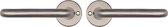 Starx Poignée de porte en acier inoxydable - Ferrures de porte - Poignée de porte avec rosace ronde - Store - Poignée de porte Coupé