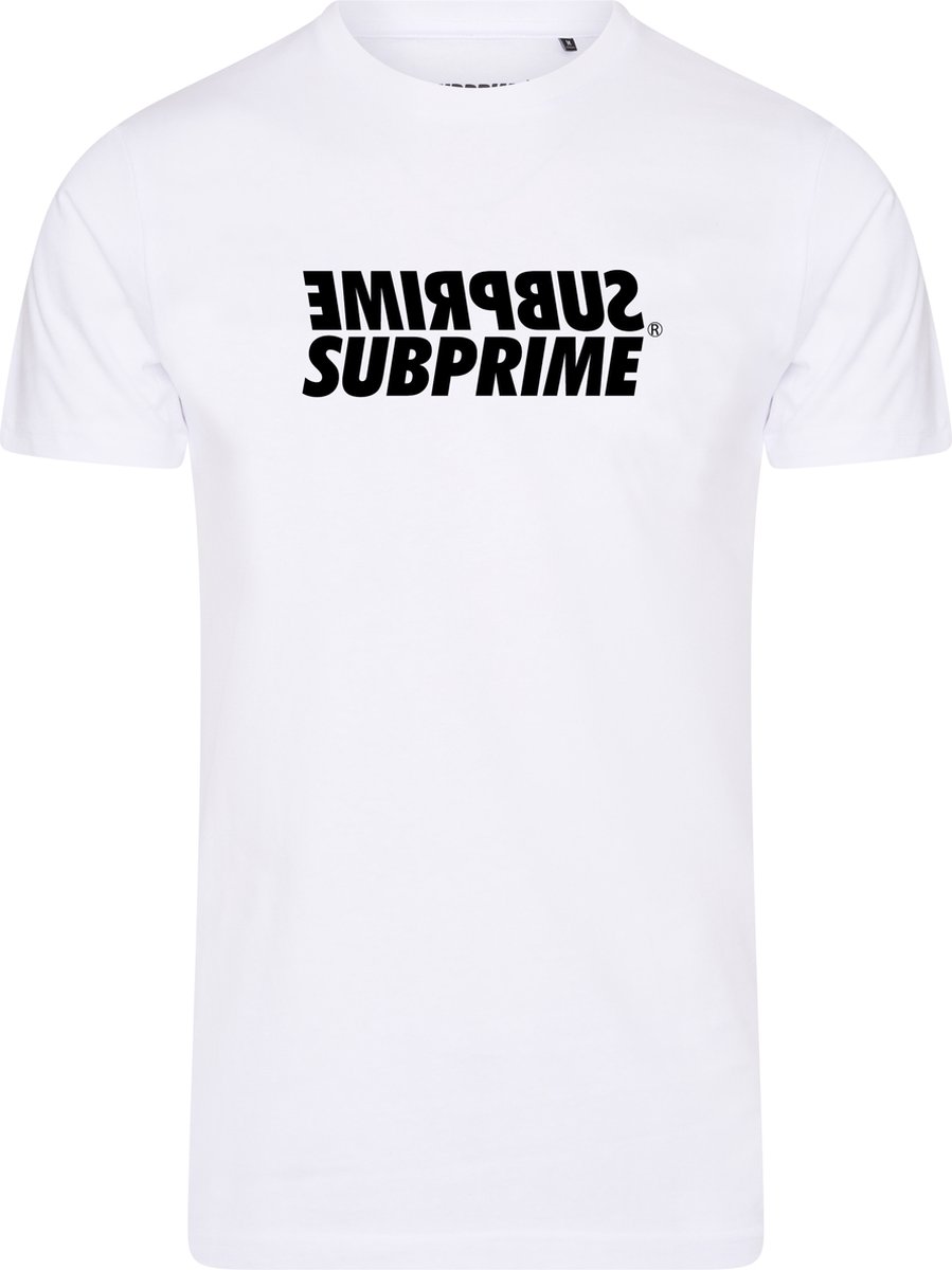 Subprime - Heren Tee SS Shirt Mirror White - Wit - Maat XXL