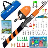 WaterFUN® Vishengel Kinderen - Met Vismolen ,  Visaas , Visaccessoires en Draagtas - Complete Set - Voor Veel Vis Plezier - Voor Jongens en Meisjes