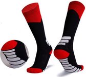 Compressiekousen Zwart-Rood | L/XL | Compressie sokken | Compressie kousen | Vliegtuig sokken | Steunkousen| reis sokken | Vliegtuigsokken