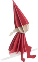 Lovi Elf Meisje 12 cm Helder rood Berkenhout