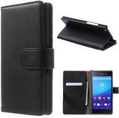 Sony Xperia M5 Hoesje Wallet Case Zwart