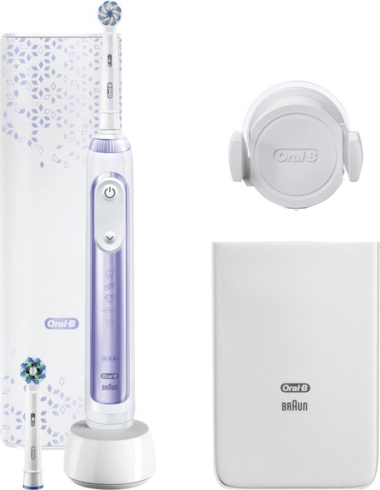 Oral-B Genius 10200W Orchid Purple Elektrische Tandenborstel Paars/Wit