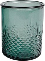 Gifts Amsterdam Theelichthouder Diamond 10,5 Cm Glas Groen