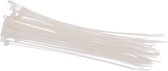 50x stuks Kabelbinders tie-wraps in het wit van 30 cm gemaakt van kunststof - snoeren bindmateriaal