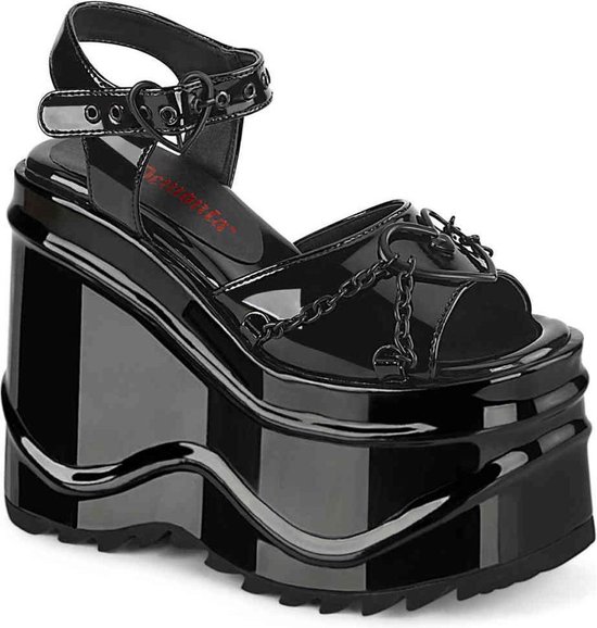 Demonia Sleehakken Shoes- WAVE-09 US Zwart