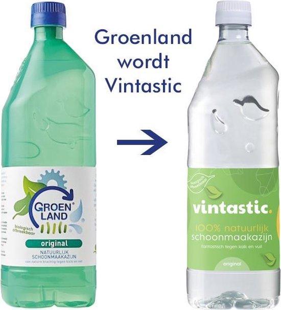 Schoonmaakazijn Groenland groenland 1 Liter - Doos a 12 Fles a 1 liter