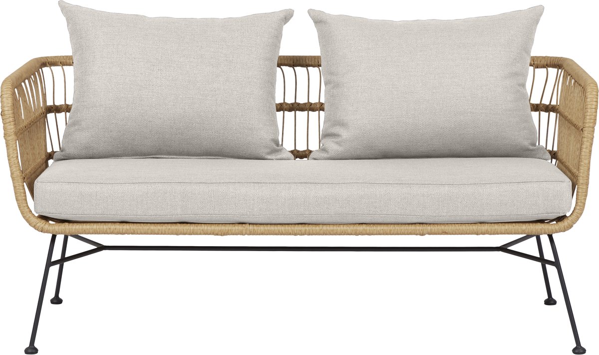 Nina tuinbank 2 pers. incl. kussen, beige.
